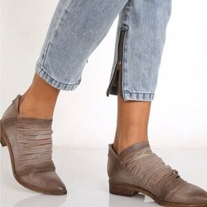 Free People Lost Valley Ankle Shoe Boot Taupe Brown Org $178 Size EU 38 US 7.5-8